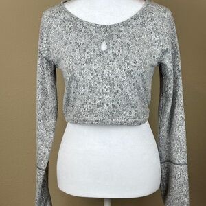 Gymshark long sleeve keyhole crop top